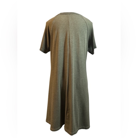 NATURAL LIFE Olive Green Tee Shirt Dress - Picture 5 of 6